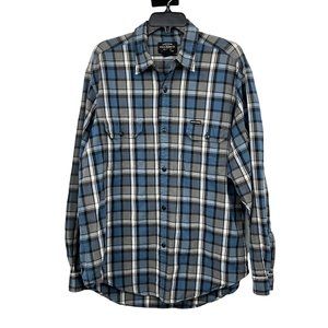 Ralph Lauren Polo Jeans Shirt Mens L Used Blue Plaid